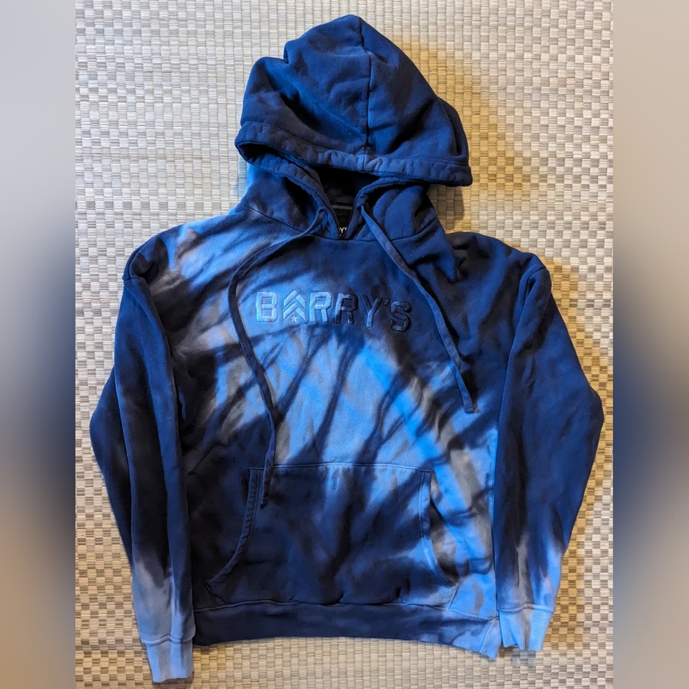 Barry's Navy Tie Dye Hoodie Unisex Size Small Made in USA